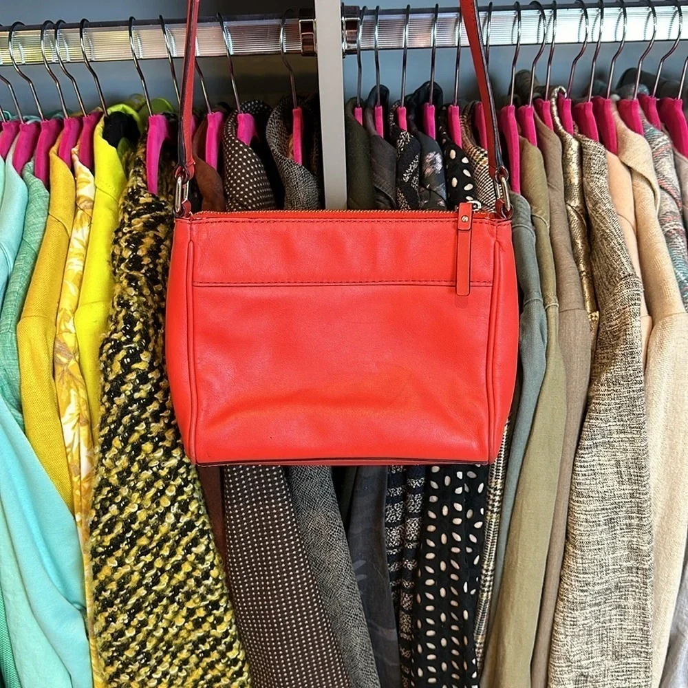 Kate Spade red leather crossbody bag